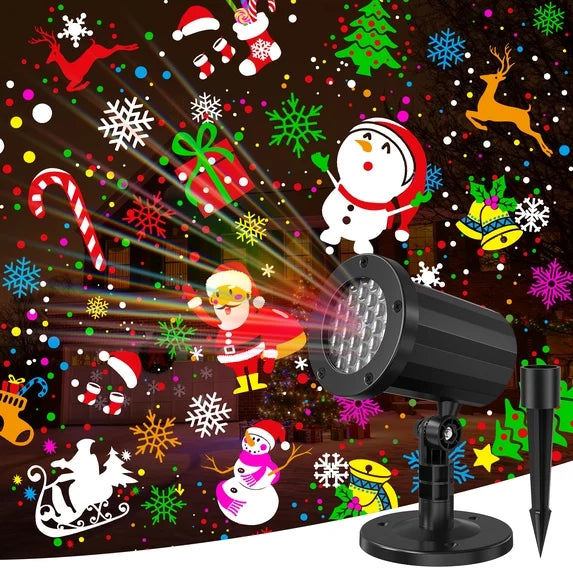 Leyaron Christmas Projector Decorations, Christmas Projector LED Light Holiday Light for Outdoor Patio Garden Yard Lawn Party Xmas Decor